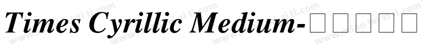 Times Cyrillic Medium字体转换